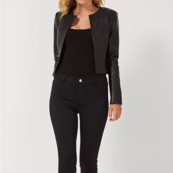 Portman’s For Love Alone black leather jacket size 14 - Picture 4 of 5